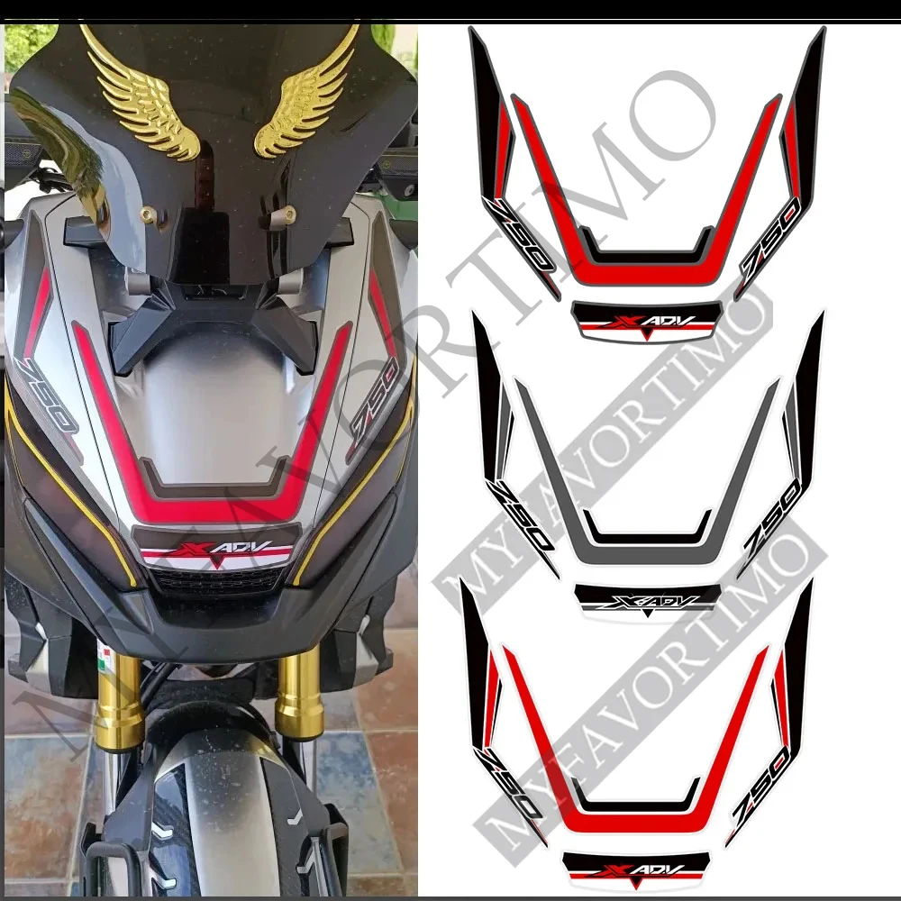 Motorcycle X ADV For HONDA XADV X-ADV 750 Side Panel Stickers Tank Pad Fuel Protector Fairing Emblem sticker windshield