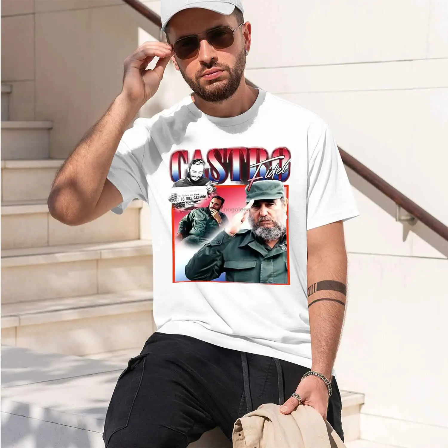 Polital Style Men's T-Shirt Fidel Castro Revolution Theme Summer Casual Wear For History Enthusiasts And Gift For 2026 New Model