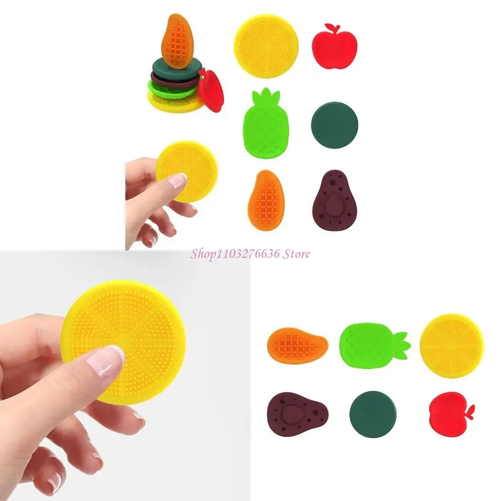 

R6FD 6PEECES Sensory Stones для детей Текстурированная игрушка для снятия стресса и внимание