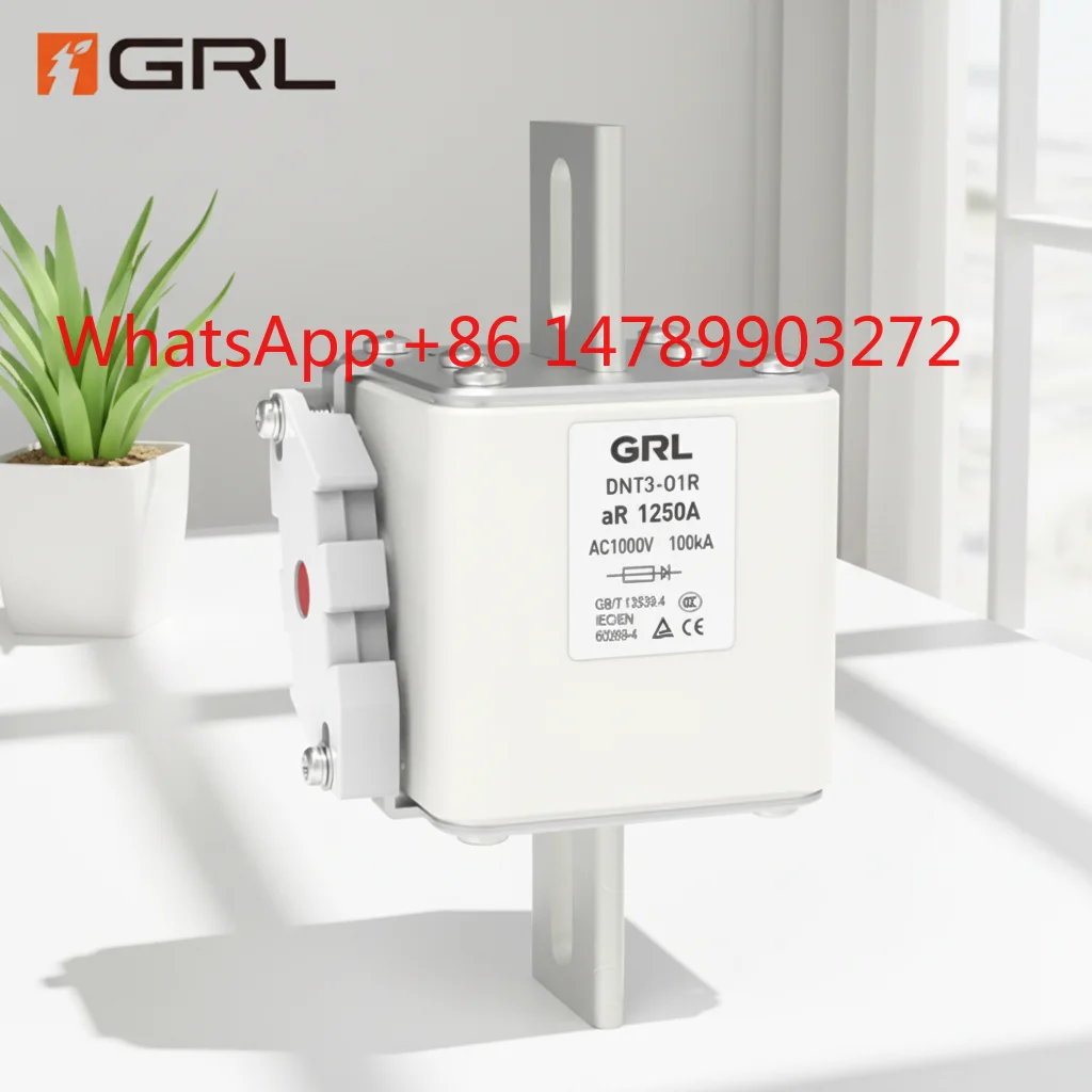 GRL Fuse DNT3-O1R AC 1000V aR Low Voltage Fuses 630A-1250A Ceramic Fuse Links for Semiconductor Equipment protection
