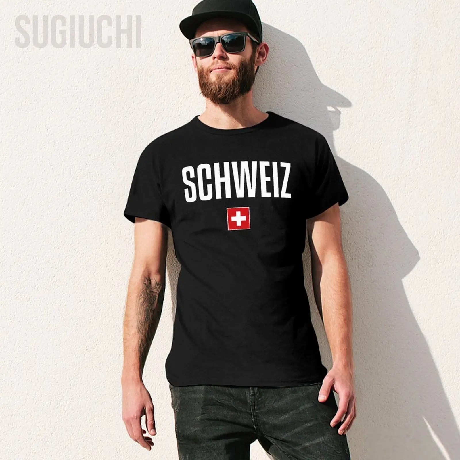 Men Switzerland Flag Schweiz Tshirt Tees  T Shirts Women Boys 100% Cotton T-Shirt Unisex