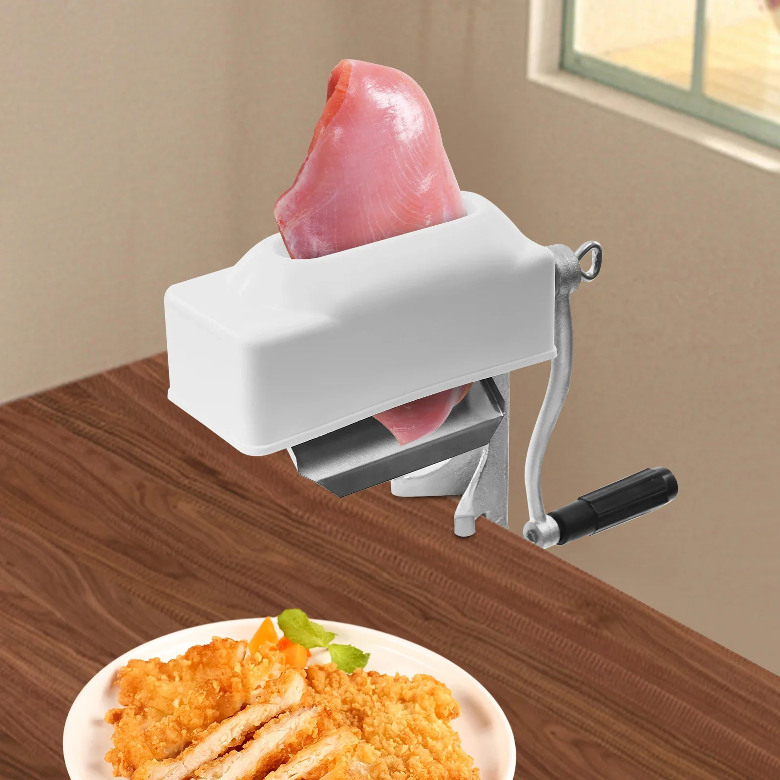 أداة مسطحة لسطح المكتب شديدة التحمل - ماكينة لولبة اللحوم مقاس 18 × 35 سم للمنزل #1