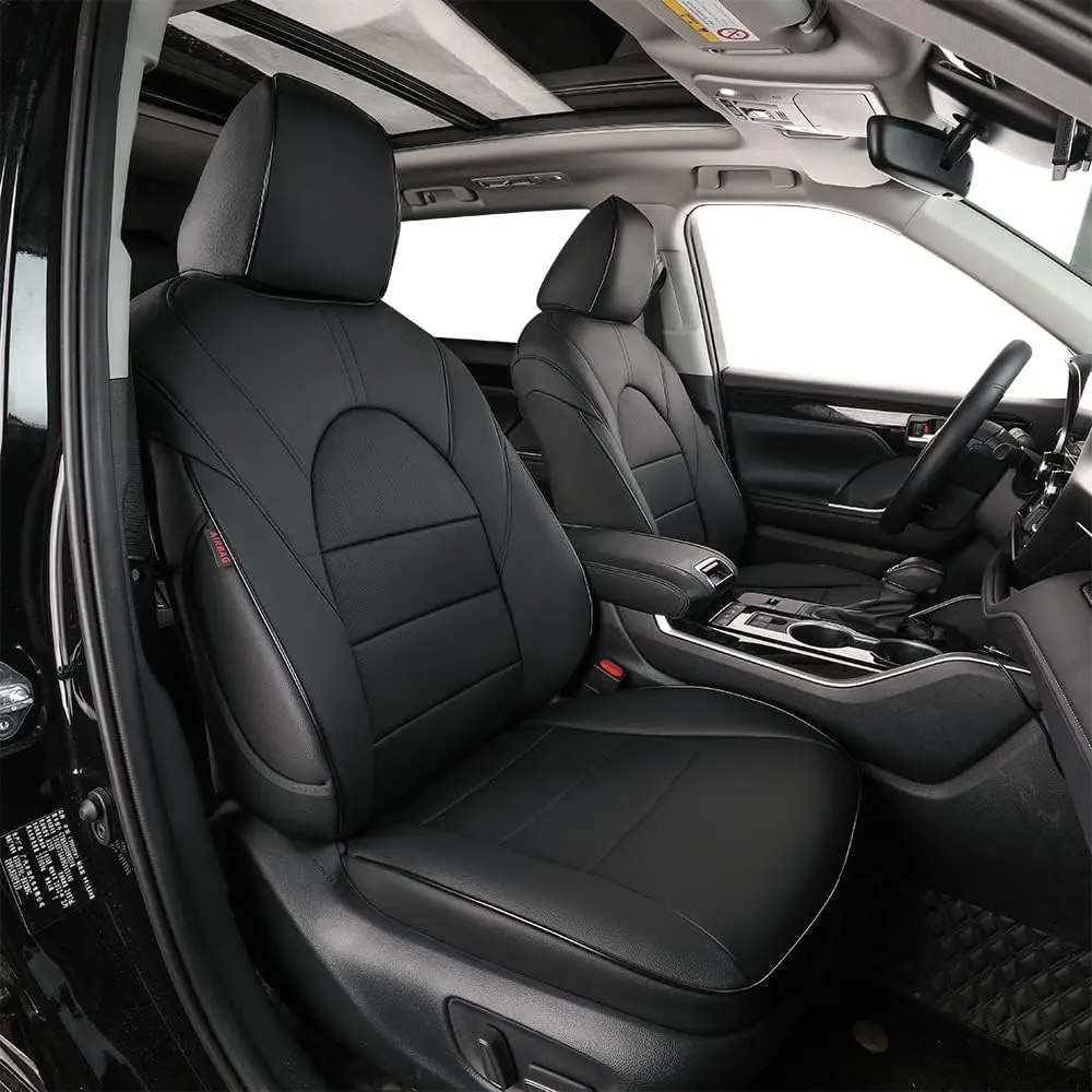 EKR Highlander Car Seat Covers Custom Fit For Toyota Highlander 2014-2026 LE/XLE & Grand Highlander 2024-2026 LE/XLE/Limited 8 Seats Waterproof Full Set Seat Protector