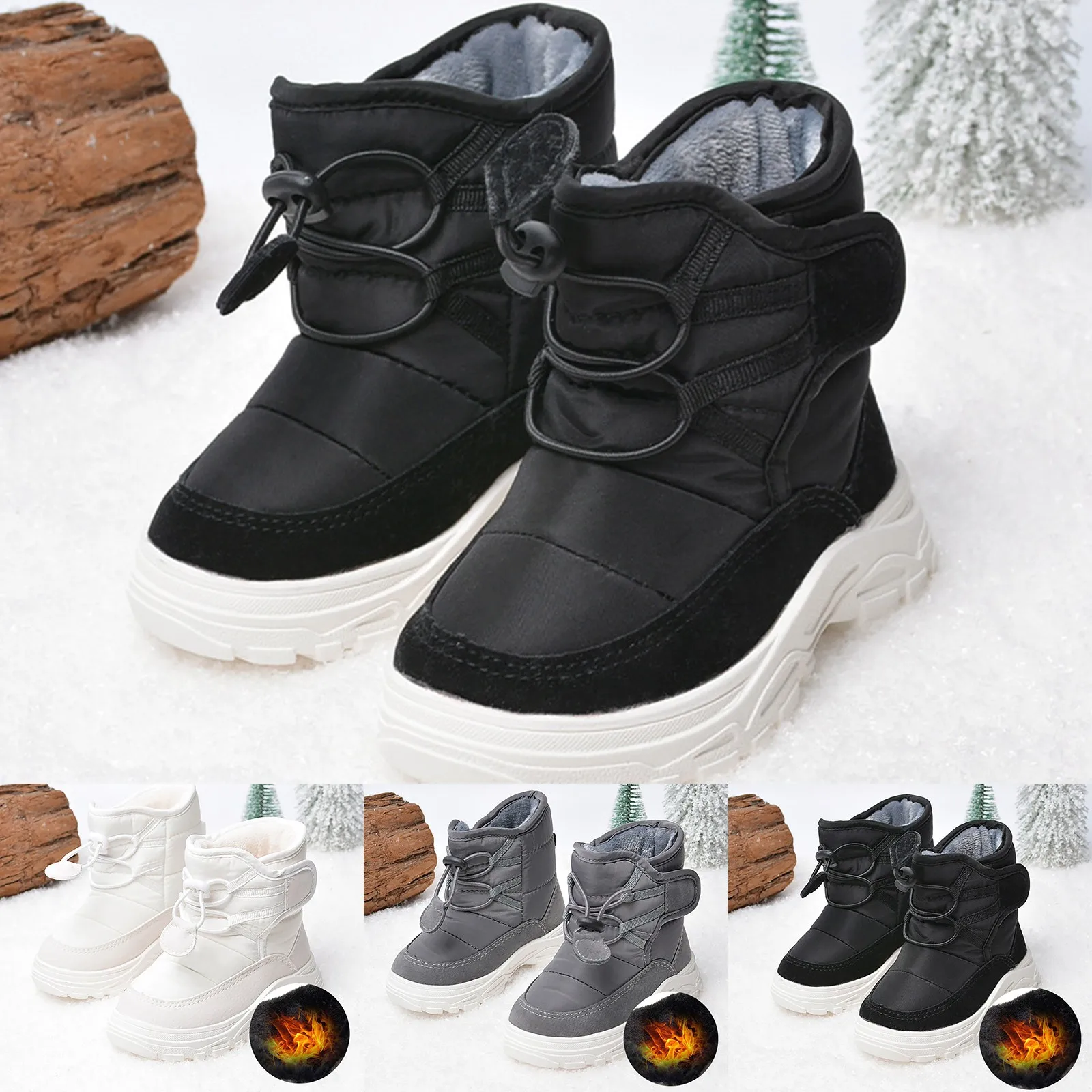 Winter Kids Baby Boots Soft Soles Children Snow Boots For Boys And Girls Keep Warm Kids Toddler Solid Color Shoes New Warm Boots