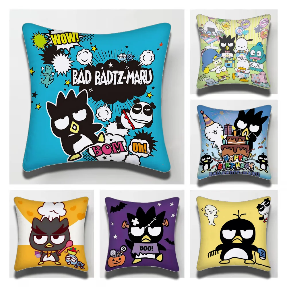 Sanrio BadBadtz-maru Anime  Personalized Pillow Cover Kids Bedroom Wild Party Decor Pillowcase kid Birthday shower Gift
