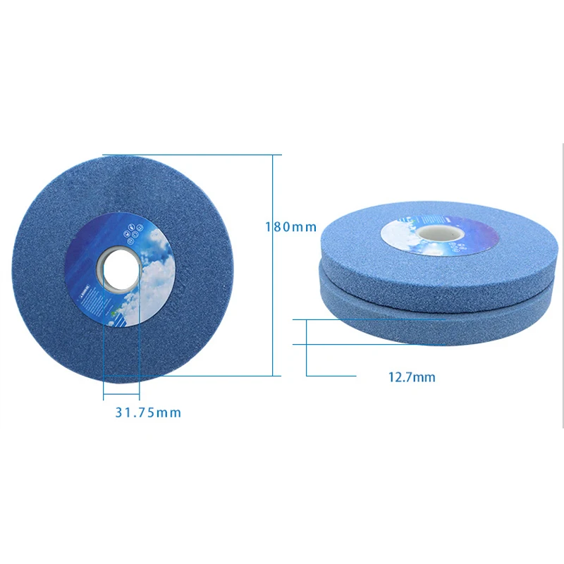 1PC Polishing Wheel Ceramic Abrasive White Corundum 180*12.7*31.75mm for Alloy Steel Tool Grinding