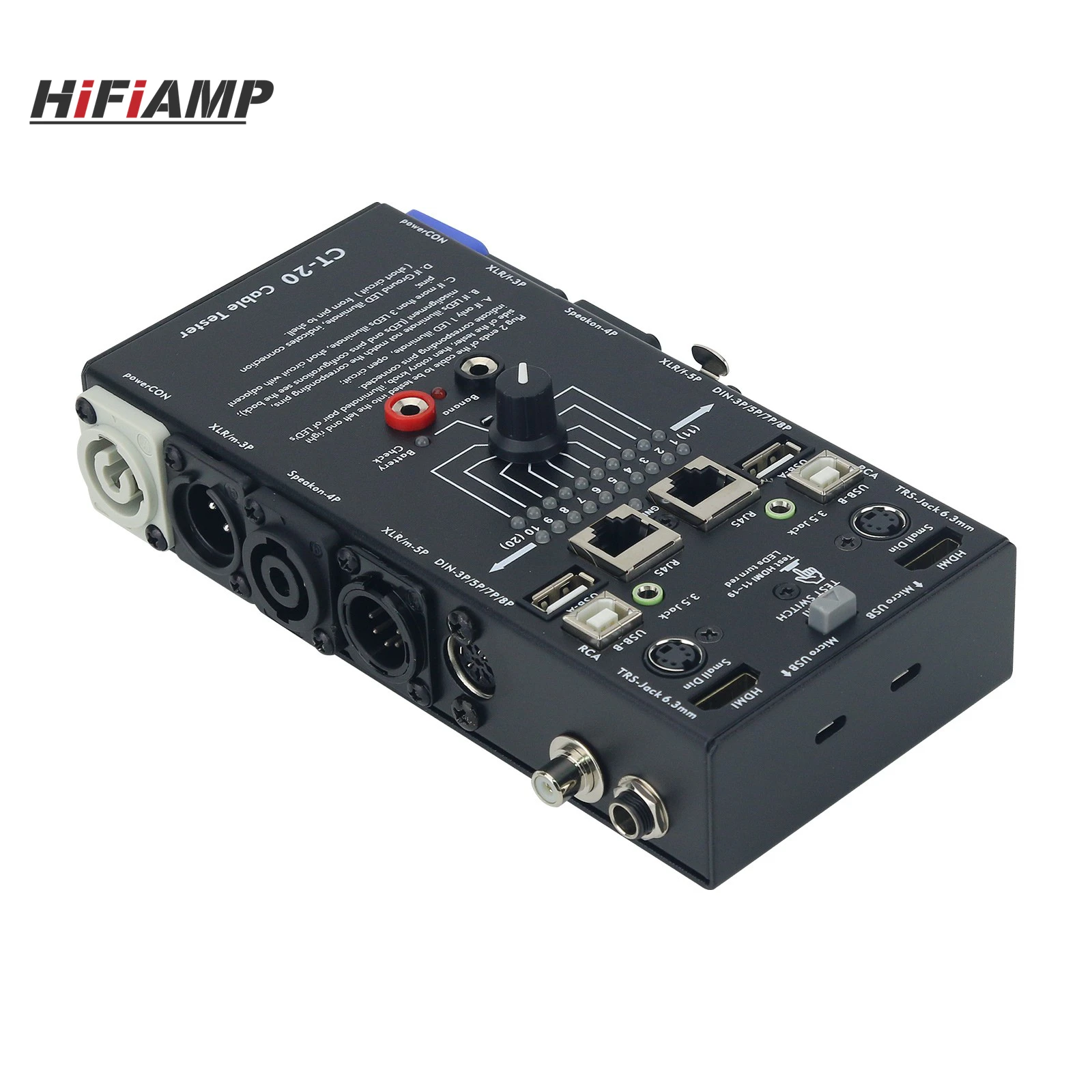 HiFiAMP CT-20 Audio Cable Tester RJ45 Cable Tester (Measures 20 Types) for HDMI-compatible PowerCON Speakon - view 6