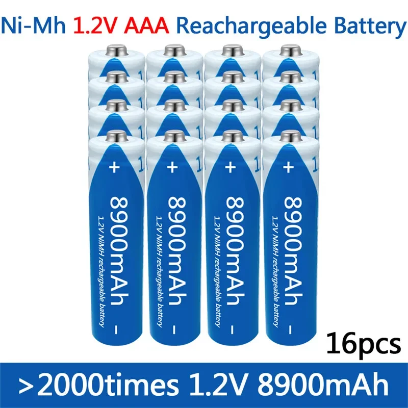 high-quality AAA1.2V 8900mAh 100% Rechargeable NI-MH battery AAA 1.2V 8900mAh, flashlight, toy watch NI-MH battery+free shipping