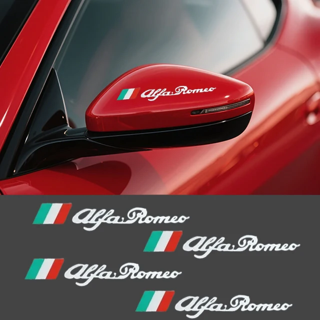 For Alfa Romeo Mito 147 156 159 166 GT Giulietta Spider Car Door Handle Side Mirror Strips Stickers 13x1.8cm Decals Decoration
