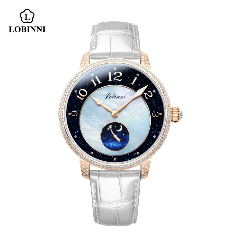 

LOBINNI Luminous Classic Mechanical Watch 5Bar Waterproof Elegant 35mm Automatic Watches For Ladies Casual