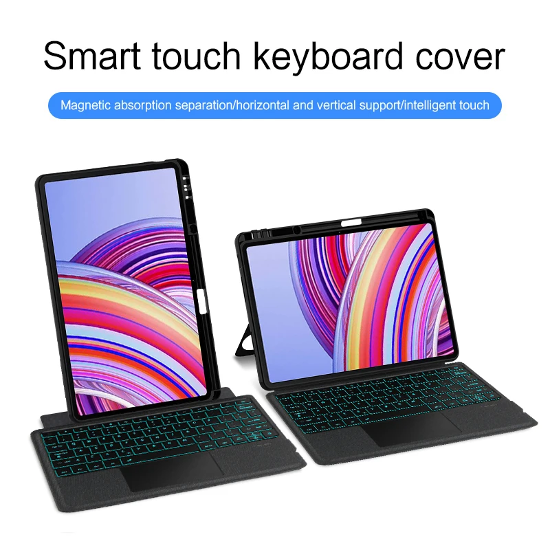 Imagem -04 - Capa de Teclado Destacável Magnética com Suporte para Lápis Trackpad Retroiluminado Xiaomi Poco Pad 12.1 Redmi Pad Pro