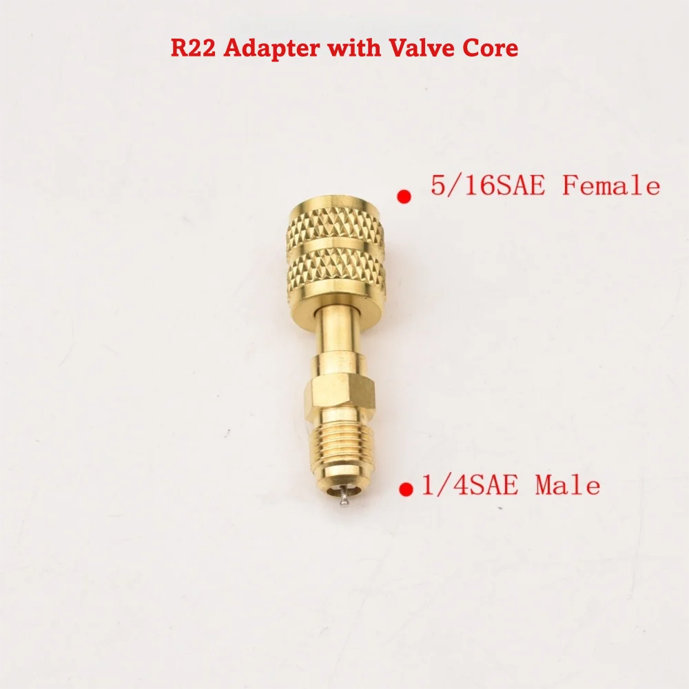 5/16‑1/4 SAE Solid Copper HVAC Adapter Male Thread Flare Fitting Air Conditioning Service Port Repair Connector