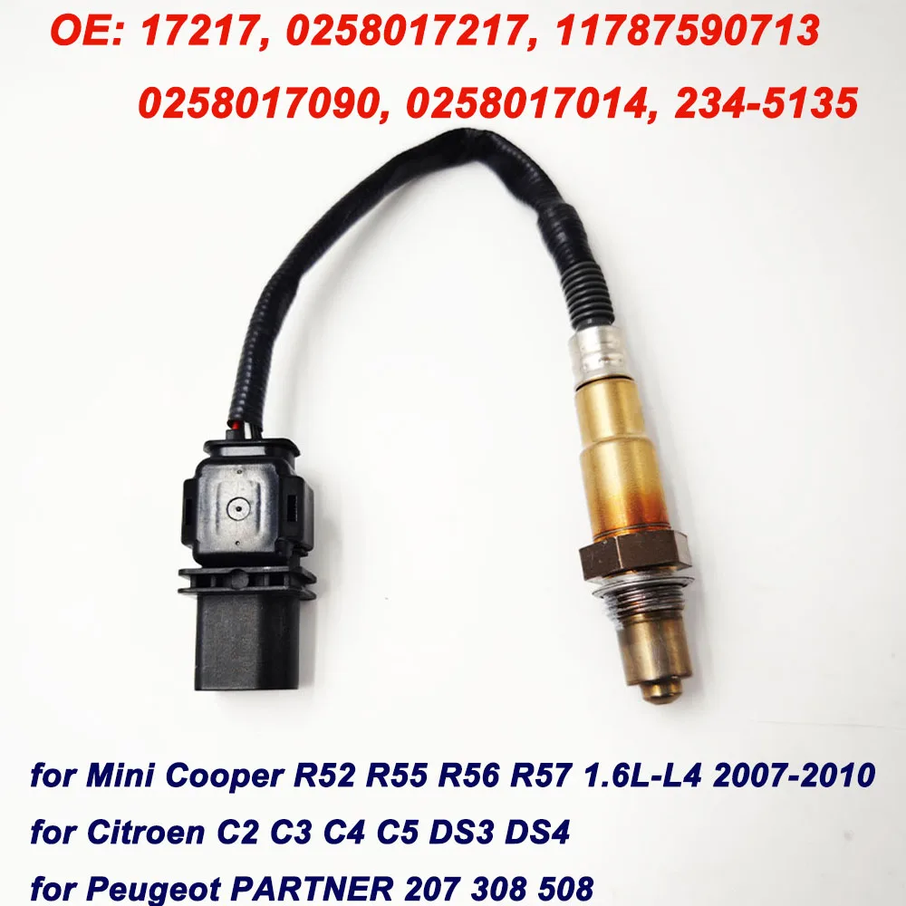 

OE 17217 0258017217 O2 Lambda Probe AFR Oxygen Sensor 11787590713 For Citroen C2 Peugeot 207 208 Mini Cooper R55 R56 R57 1.6L ﻿