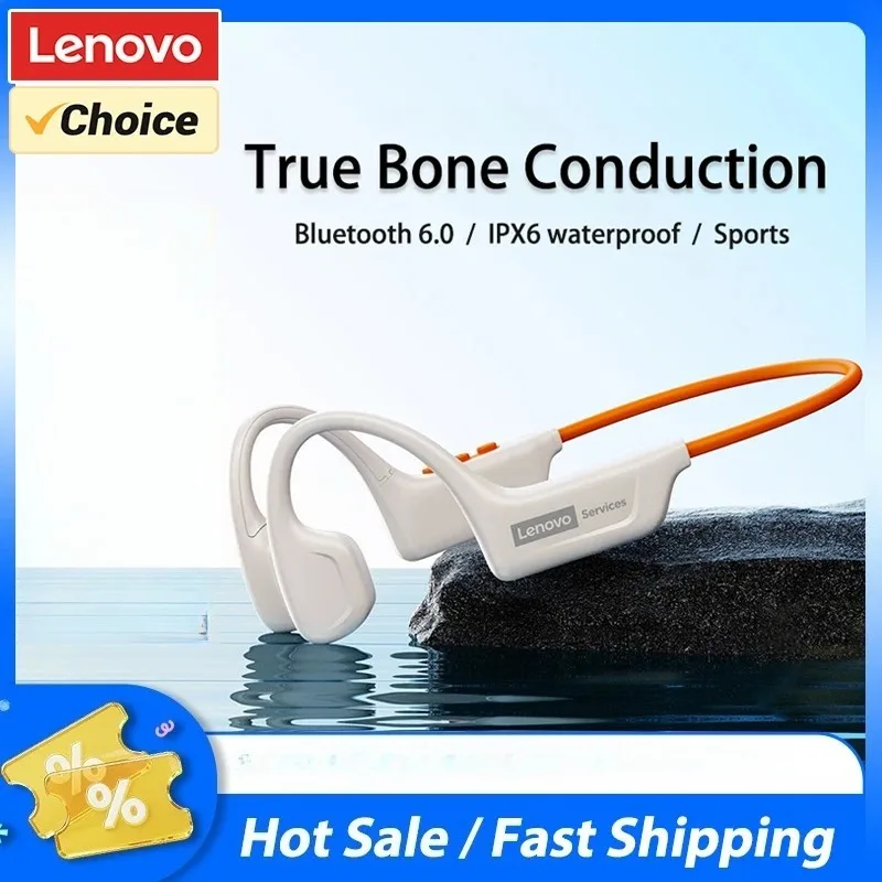 Choice Lenovo S102 Wireless Bone Conduction IPX6 Waterproof Sports Headphones Cycling Fitness Earbuds Bluetooth V6.0 Earphones