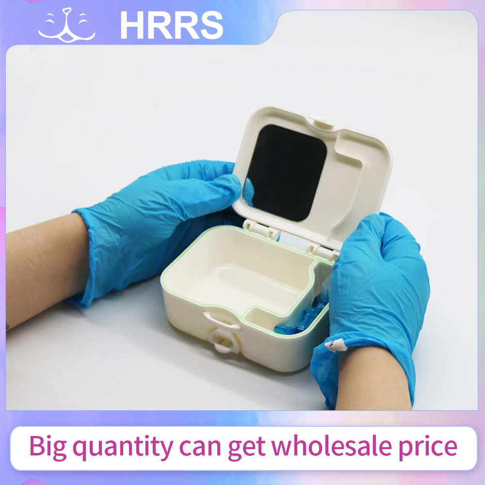 

1Pc High Quality Denture Retainer Mouthguard Box with Mirror and Brush False Teeth Retainer Kit