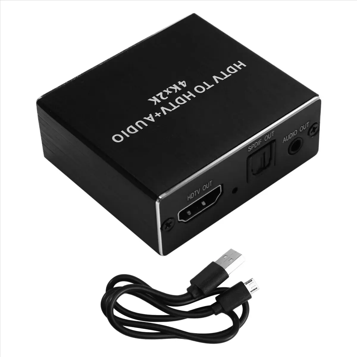 Top HDMI-Compatible Audio Extractor Converter with 3.5mm Stereo Audio Splitter Metal Adapter