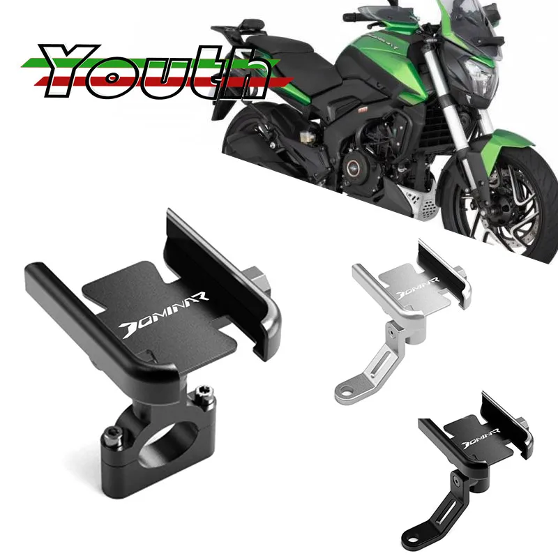 For Bajaj Dominar 250 400 Dominar400 Dominar250 Accessories Motorcycle CNC Handlebar Mirror Mobile Phone Holder Stand Bracket