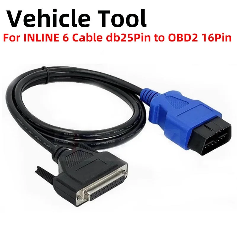 DB25Pin Female Cable for INLINE 6 Data Link Adapter Insite 7.6.2 Heavy Duty Diagnostic Tool Scanner Interface Inline6 OBD2 Cable