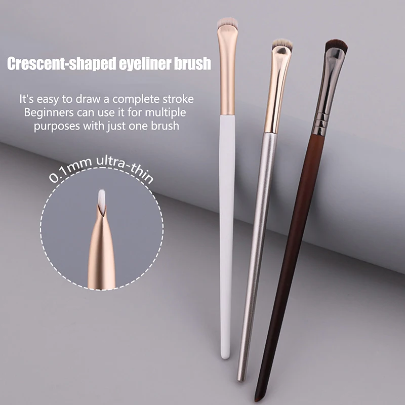Upgrade Half Round Blade Eye Liner Makeup Brush Thin 1Pcs Crescent Eyeliner Brush Draw Eyeliner Eyeband Contour Makeup Tools