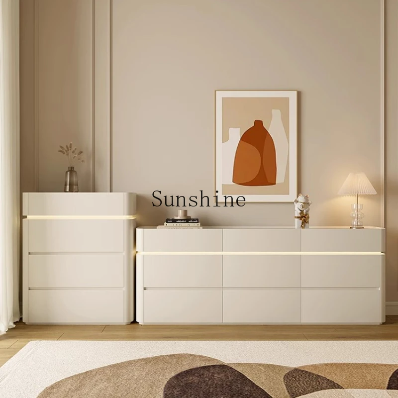 

Solid wood ultra-thin drawers chest of drawers simple modern living room wall storage bedroom bedside storage