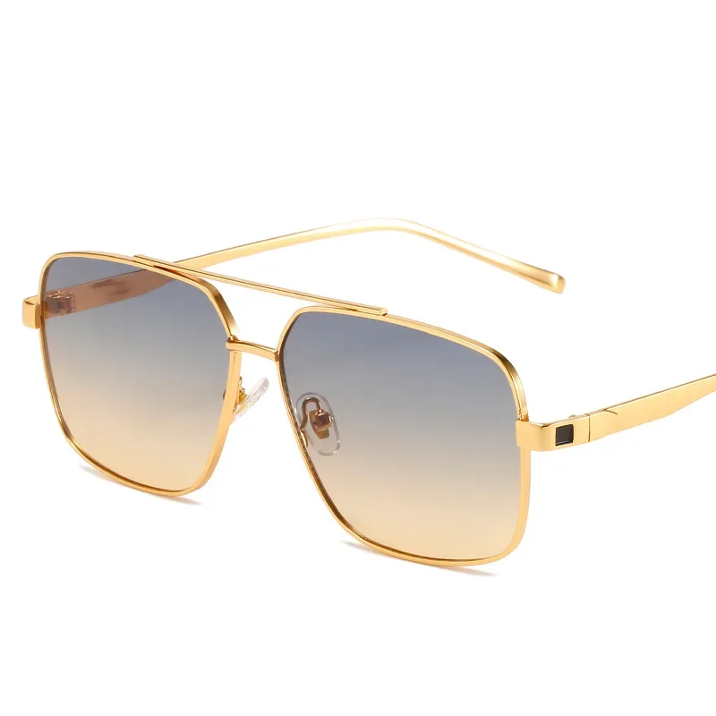 نظارات شمسية بإطار معدني متدرج من النيون مربع مزدوج الحواف لعام 1926 للبيع بالجملة للرجال والنساء على طراز الأمازون
