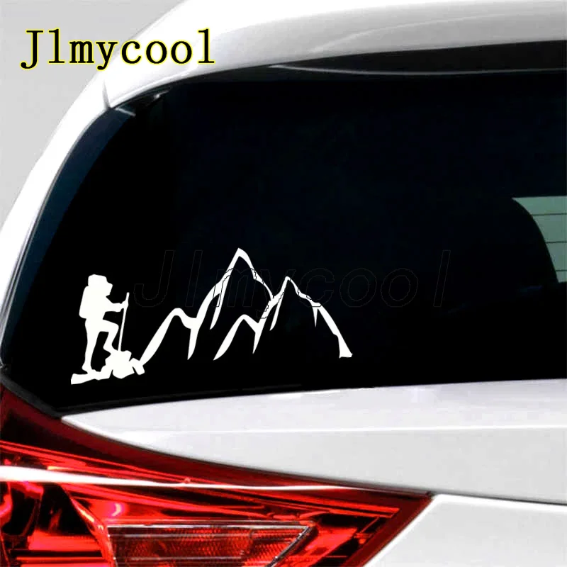 20x8,5 cm : Escalade des montagnes. Autocollant de voiture amusant Vertex Conqueror, autocollant en vinyle blanc/noir, autocollants automobiles