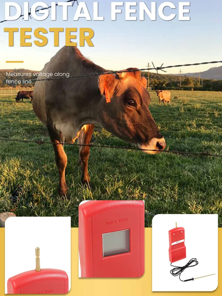 15000V Ranch Fence Voltage Tester Cattle and Sheep Farm Electronic Fence Voltage Tester Tool