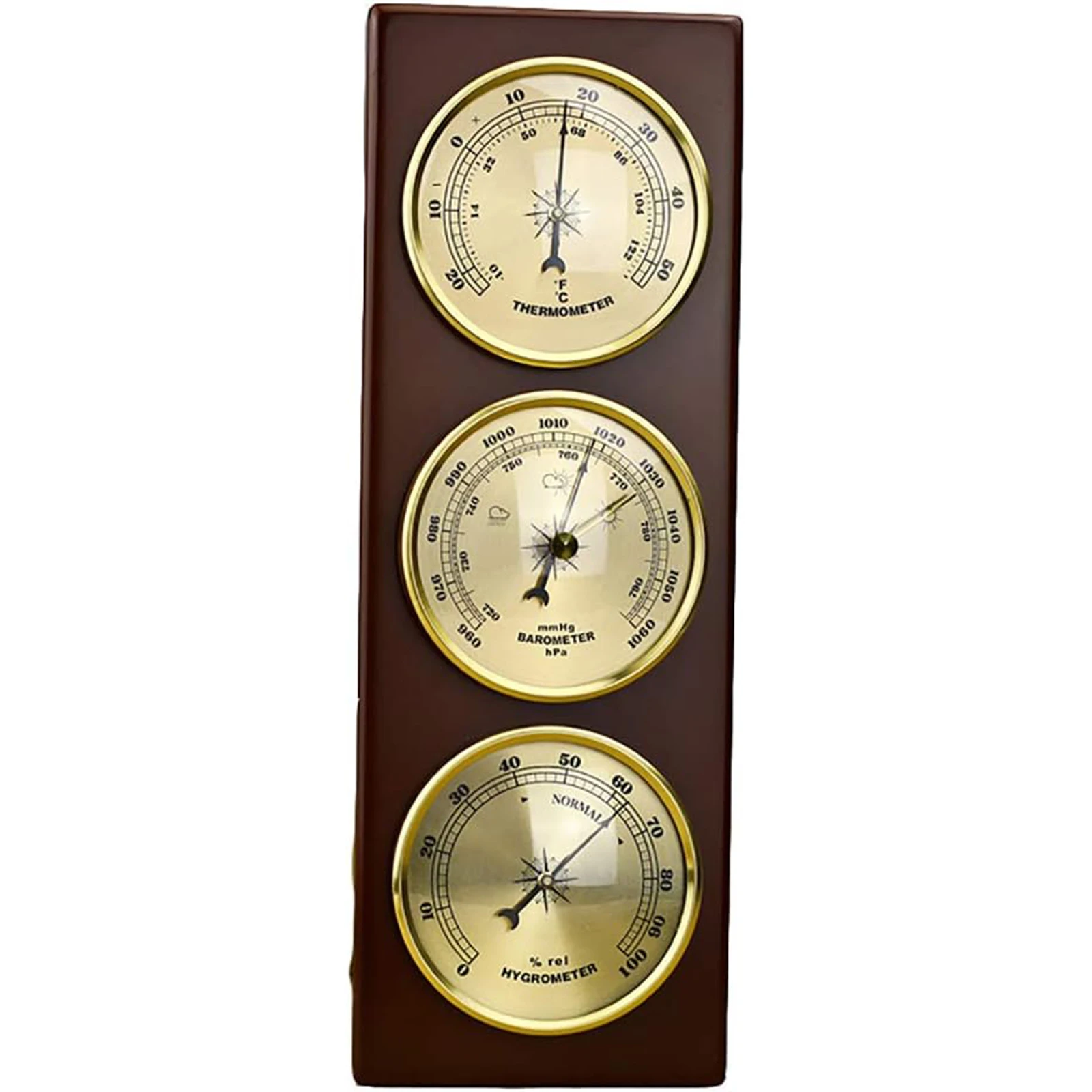 Automatic Thermometer, Barometer, Multi-Function, Hygrometer, High Quality, Hanging Table, Wooden Table Time, Can Be Office