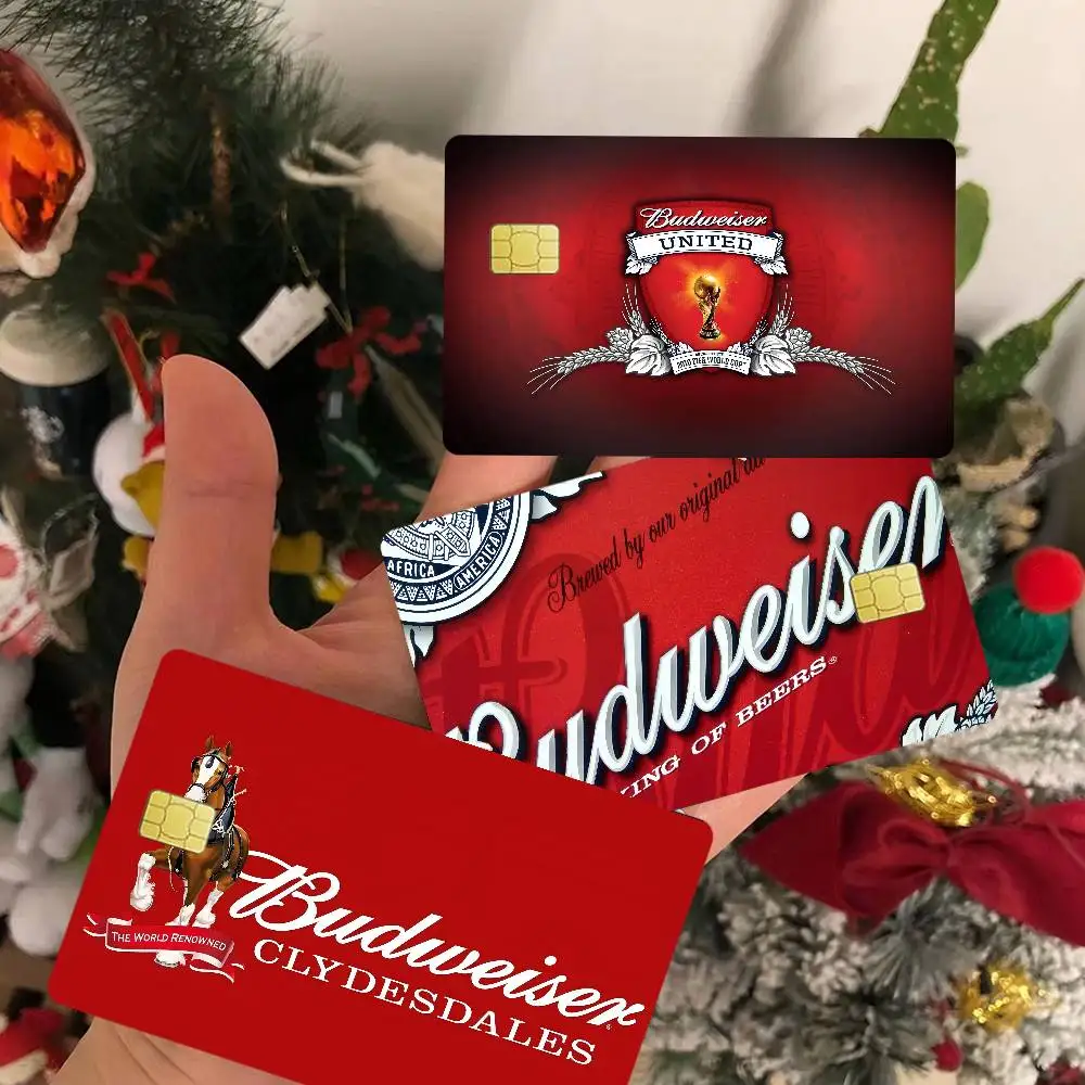 King Of Beer B-Budweiser Anime Cartoon Sticker Film Skin For Credit Card Debit Bank Bus Card