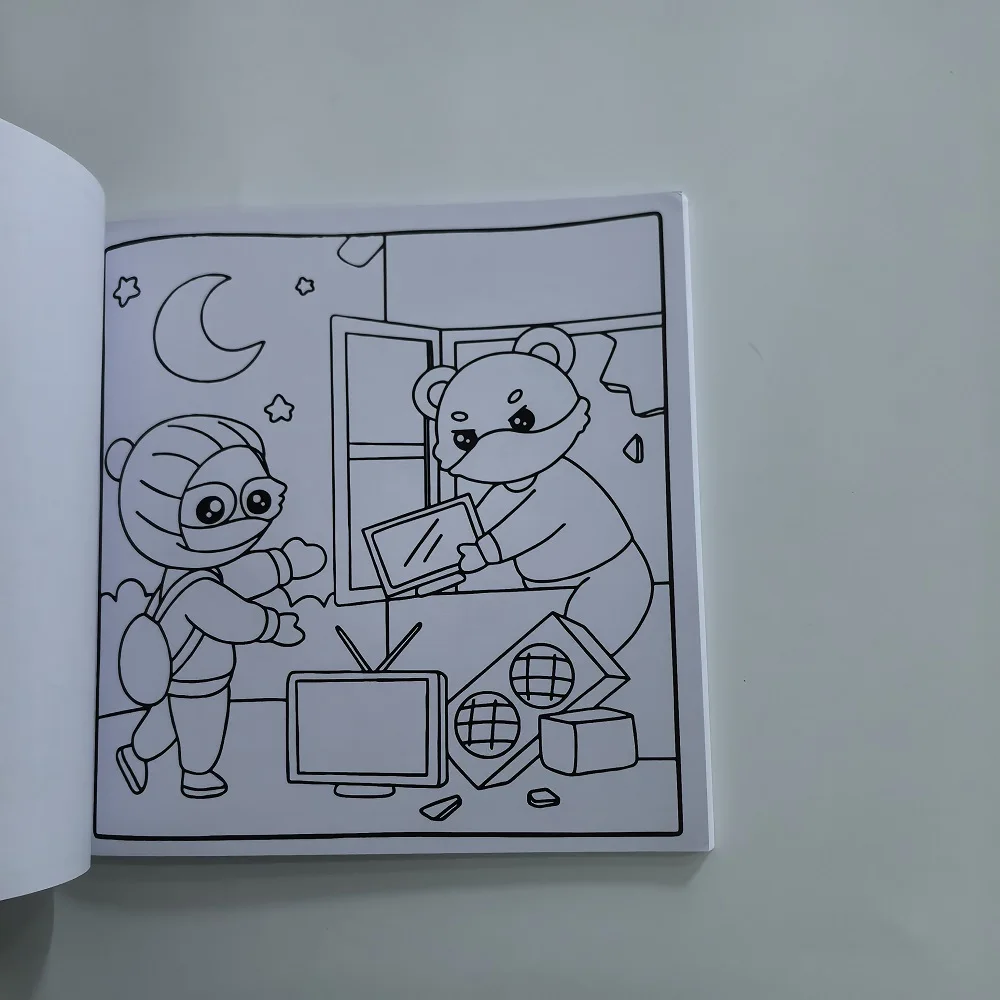 كتاب تلوين للبالغين من Fuzzy Felons - مشاهد مهدئة مع شخصيات حيوانات لطيفة لتخفيف التوتر للمراهقين