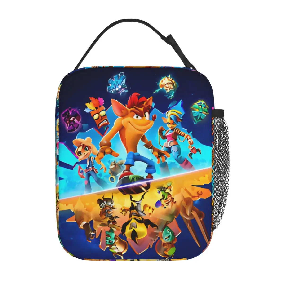 Crashs Bandicoots Insulated Lunch Bag High Capacity Cartoon Games Lunch Container Thermal Bag Tote Lunch Box Food Bag