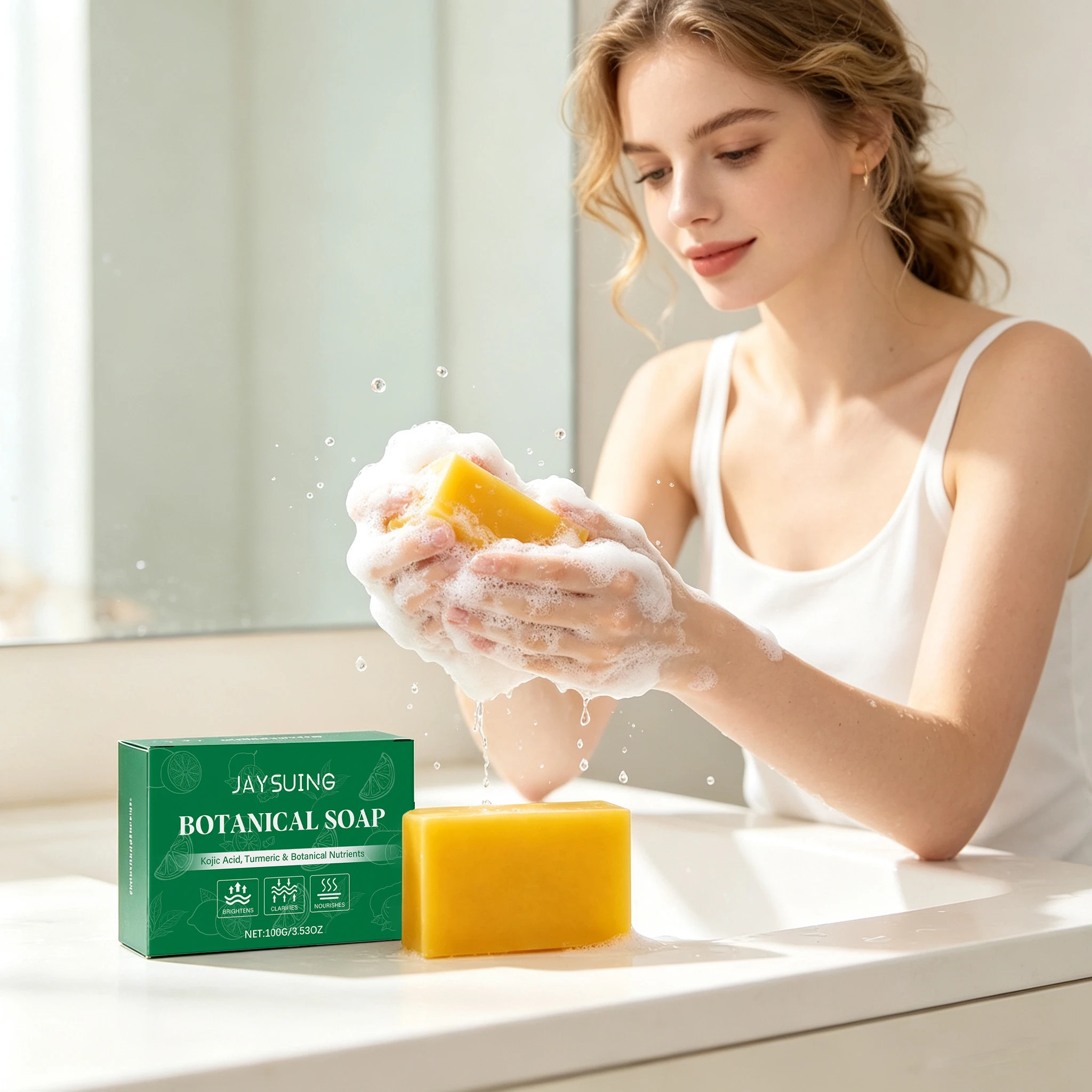 Handmade Cleaning Soap For Face Body Deep Cleansing Pore Dirt Brighten Dull Skin Refreshing Moisturizing Whiten Skin Oil Control