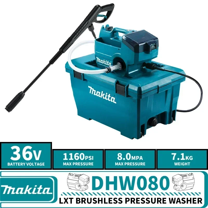 Makita DHW080ZK LXT Brushless Cordless Pressure Washer 36V Lithium Power Tools Garden Vehicle Cleaning Tools