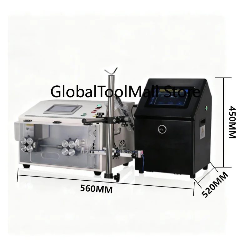 JB-05A+P Continuous Inkjet Printer 220V Plastic Packaging Cable & Wire Marking Printing Machine with Cutting Stripping Functions
