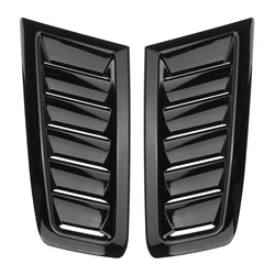 Pair Universal Front bonnet vents Hood Trim Cover For Ford Focus RS ST MK2 MK3 Style ABS Glossy Black / Carbon Look