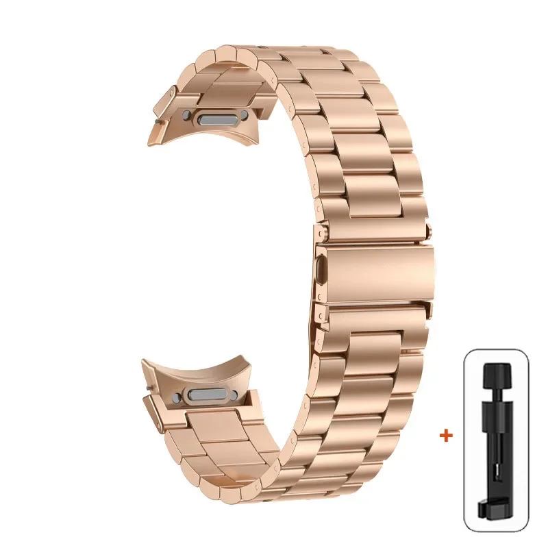 Titanium roestvrijstalen band voor Samsung Galaxy Watch 7 40/44 mm 6Classic 47 mm band voor Galaxy Watch 7 6 5 4 Geen gaten polsband