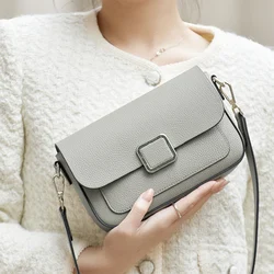 Hot Real Original Brand Women Genuine Leather Messenger Bags Crossbody Purses Top Ladies Cow Skin Bag Fashion Style #sc1770