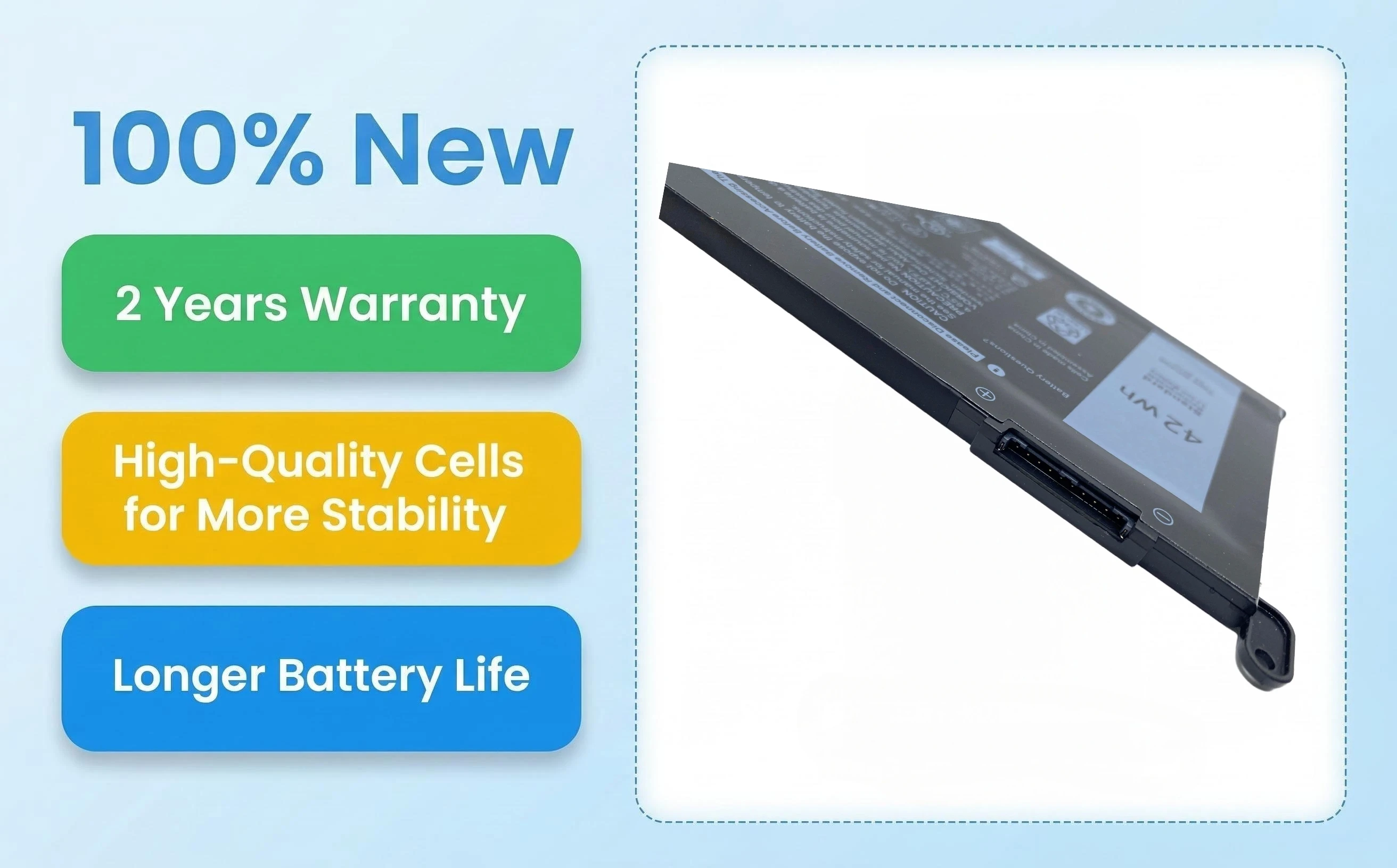 New WDXOR Laptop Battery For Dell Vostro 5468 5471 5568 Inspiron 17 5770 5767 5765 15 5584 5567 7560 3583 5538 5567 T2JX4 3CRH3
