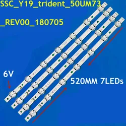 Faixa de retroiluminação LED para retroiluminação, 7 Lâmpada Con, 50UM7300, 50UM7360, 50UM7500, 50UM7510, 50UM7600, NC500DQG-VXHX3, EAV6459201