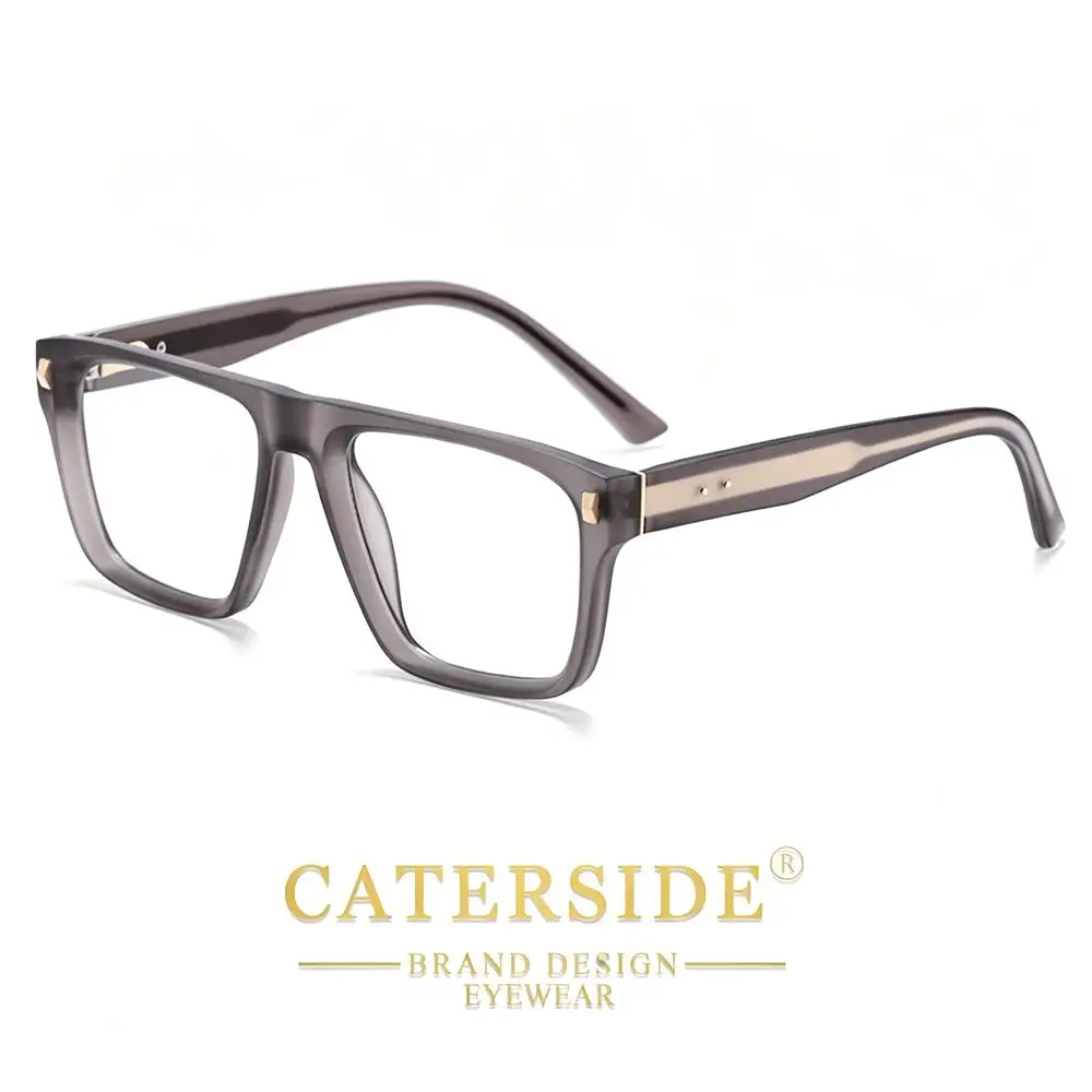 CATERSIDE Modische Herren-Brillenfassung, quadratischer Rahmen, optische Brillenfassung, Damen-Brille für Geschäftsreisen, Urlaub, Geschenk, Dekoration – Detail 5