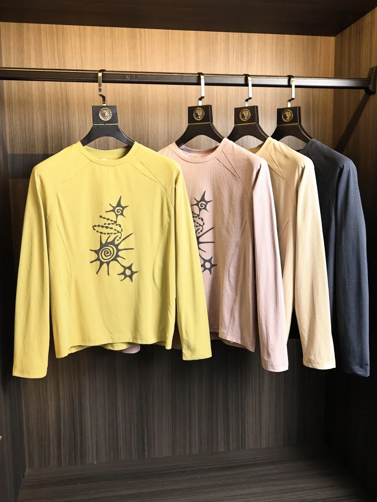

Outdoor Sports Long Sleeve T-Shirt Men's Women's round Neck Quick Dry Breathable Comfortable Polyester Fiber Urban Fashion