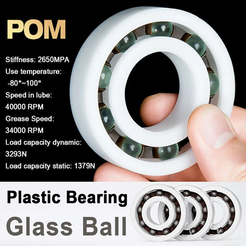 POM Plastic Glass Ball Bearing Waterproof Antirust 603 604 605 606 607 608 609 634 635 636 638 623 - 629 6000 - 6010 Series