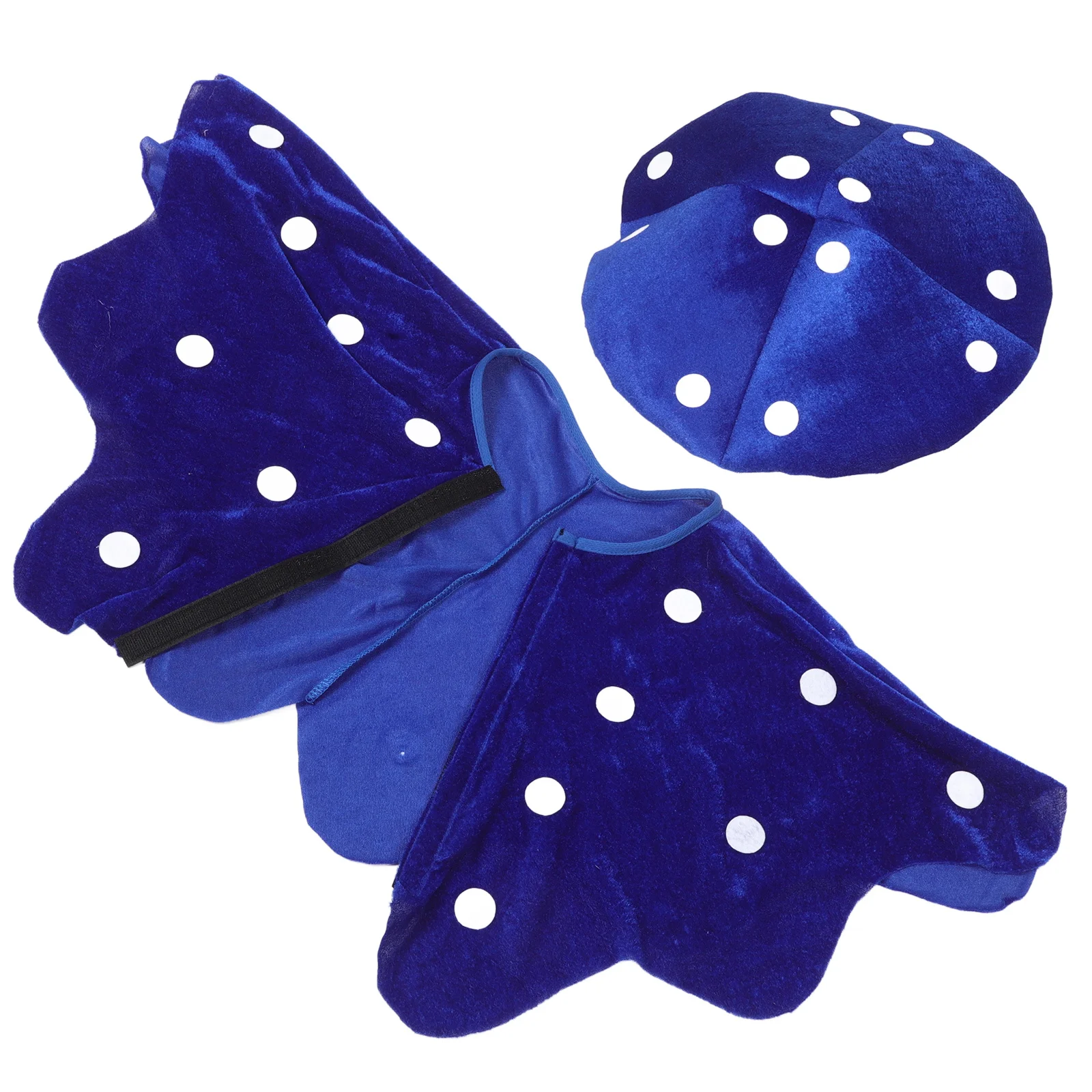 

1Set Mushroom Hat and Shawl Cape Unique Mushroom Cosplay Costume for Halloween Parties Stage Performance Adult Kids