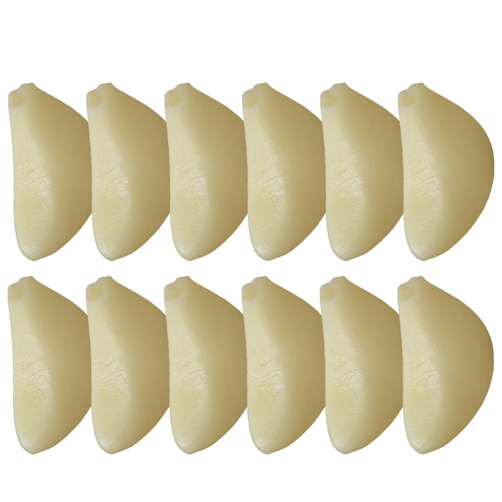12 Pcs Simulated Garlic Cloves Model Artificial Vegetable Models Imitation Flakes Props Decorate Display Pvc Photo Fake