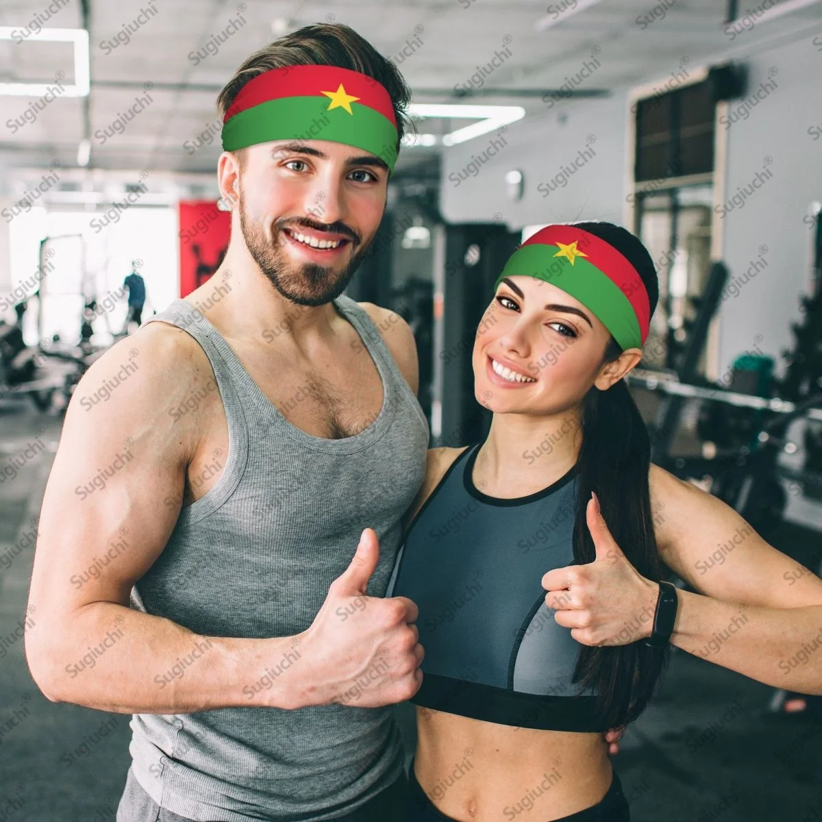 

2025 Burkina Faso Flag Sweatband Women Men Moisture Wicking Syriac Aram Gym Headband for Cycling Yoga