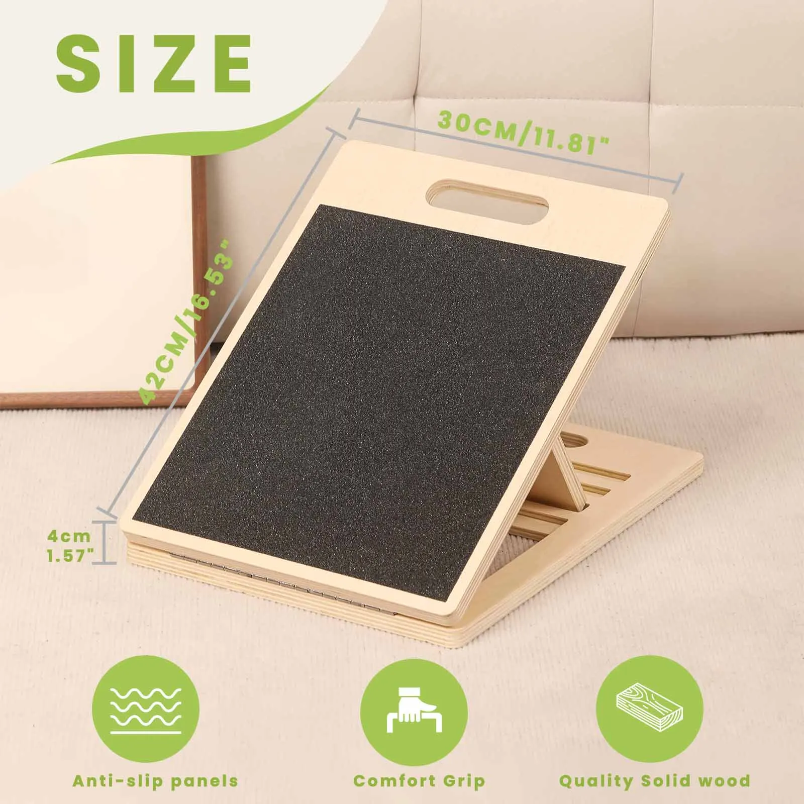 لوح خشبي محمول مائل - لوح مائل قابل للتعديل ونقالة ربلة الساق، لوح مائل احترافي لتمديد الساق