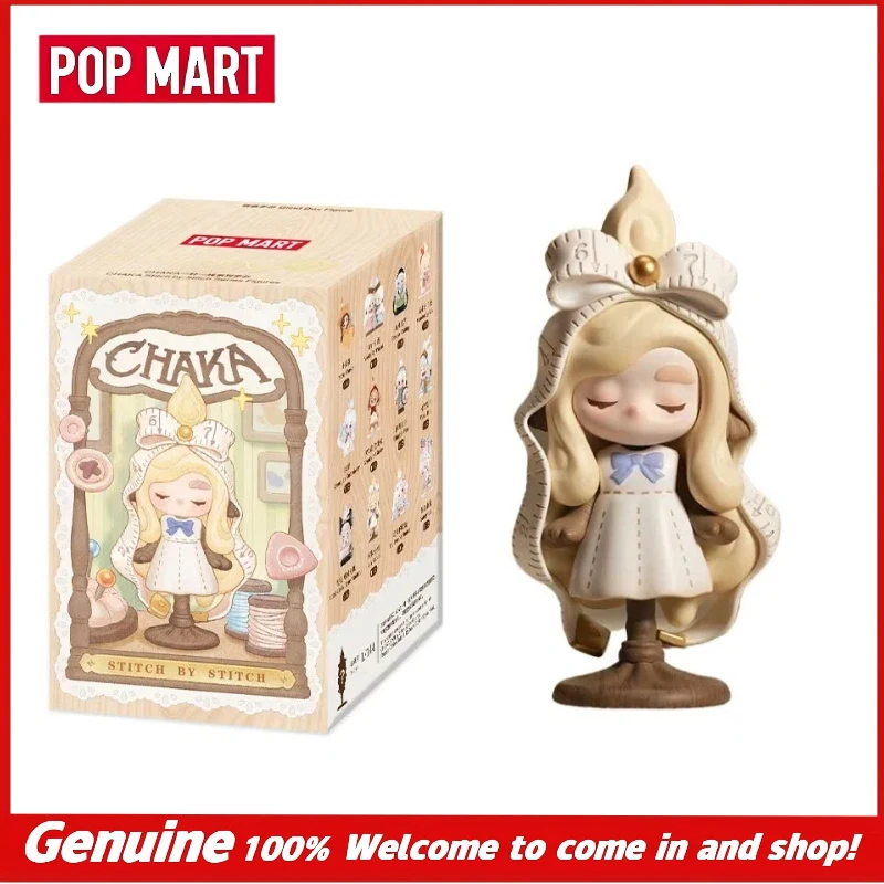 Genuine POP MART Blind Box Chaka One Stitch One Thread Series Collectible Art Figure Desktop Decoration Birthday Gift For Friend