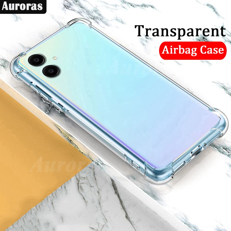 Transparent Case For Samsung Galaxy A06 Original Clear Four-corner Airbag Silicone Cover For Samsung Galaxy A16 A05 Soft Shell