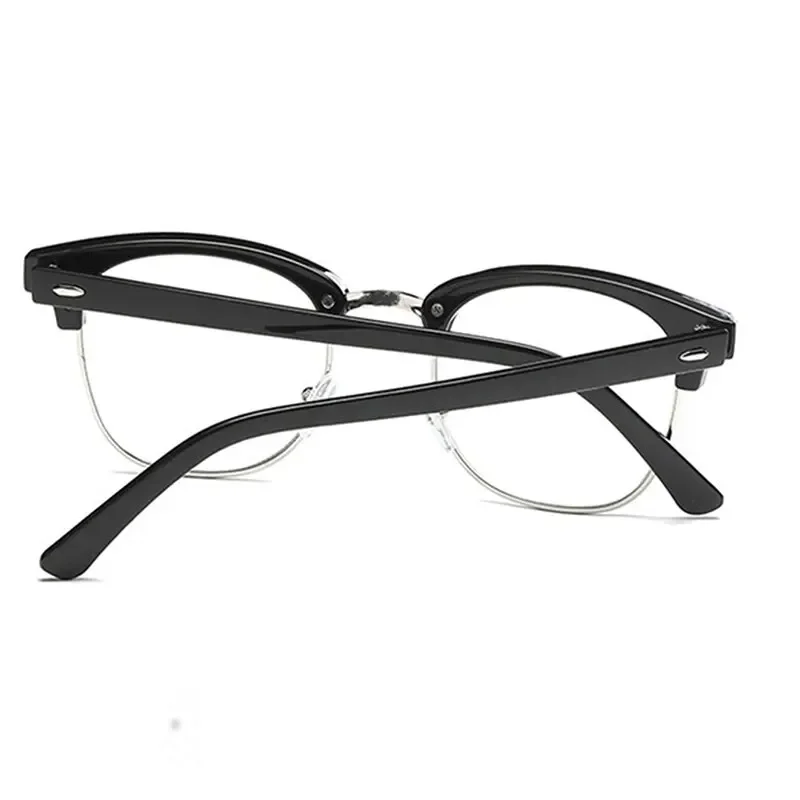 عرض ساخن لعام 2025 نظارات خفيفة الوزن بعدسات شفافة نظارات شمسية كلاسيكية بنصف إطار للنساء والرجال