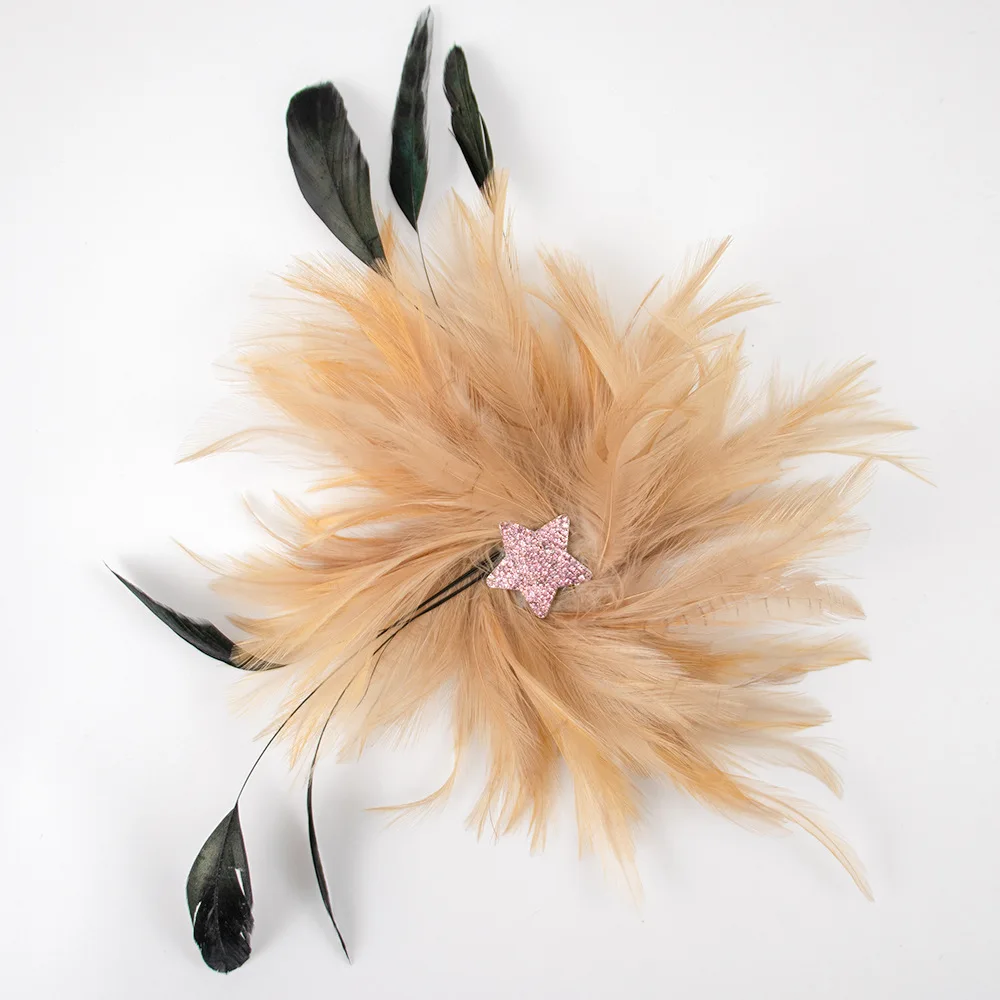 Elegante Feder-Blumen-Broschen für Damen, Strass, modische Corsage, Party, Bankett, Kleidung, Schmuck, Accessoires, Geschenke – Detail 4